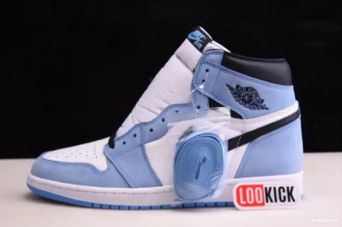 One Kick HIGH BLUE JORDAN RETRO WHITE AIR 1 UNIVERSITY BLACK 555088-134 0609